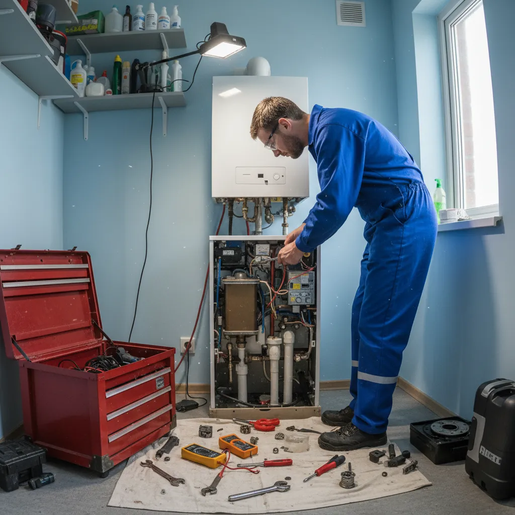 Gas Safe registered boiler engineer smiling